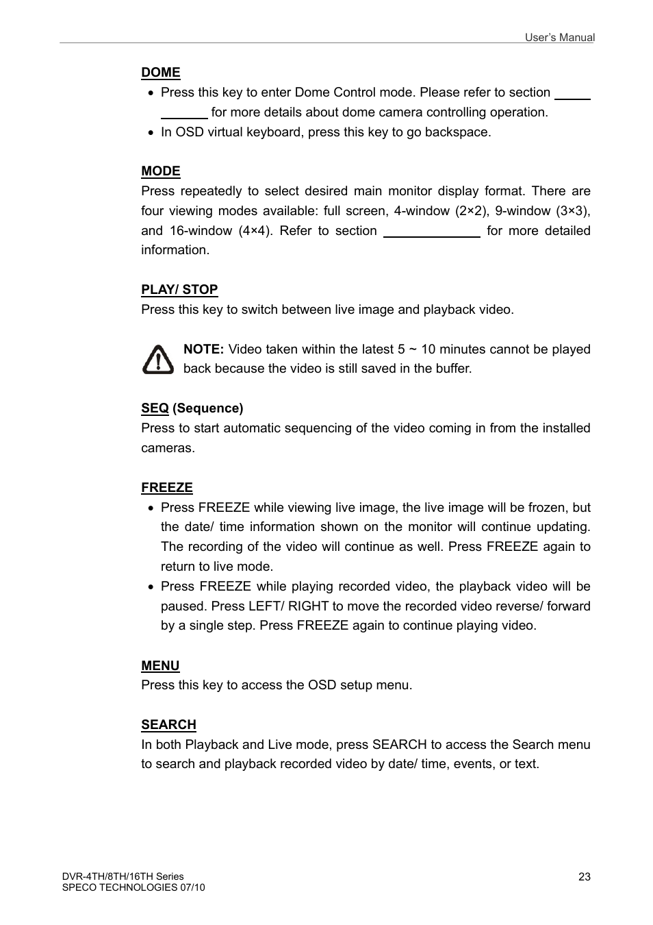 Speco Technologies 8TH User Manual | Page 24 / 175