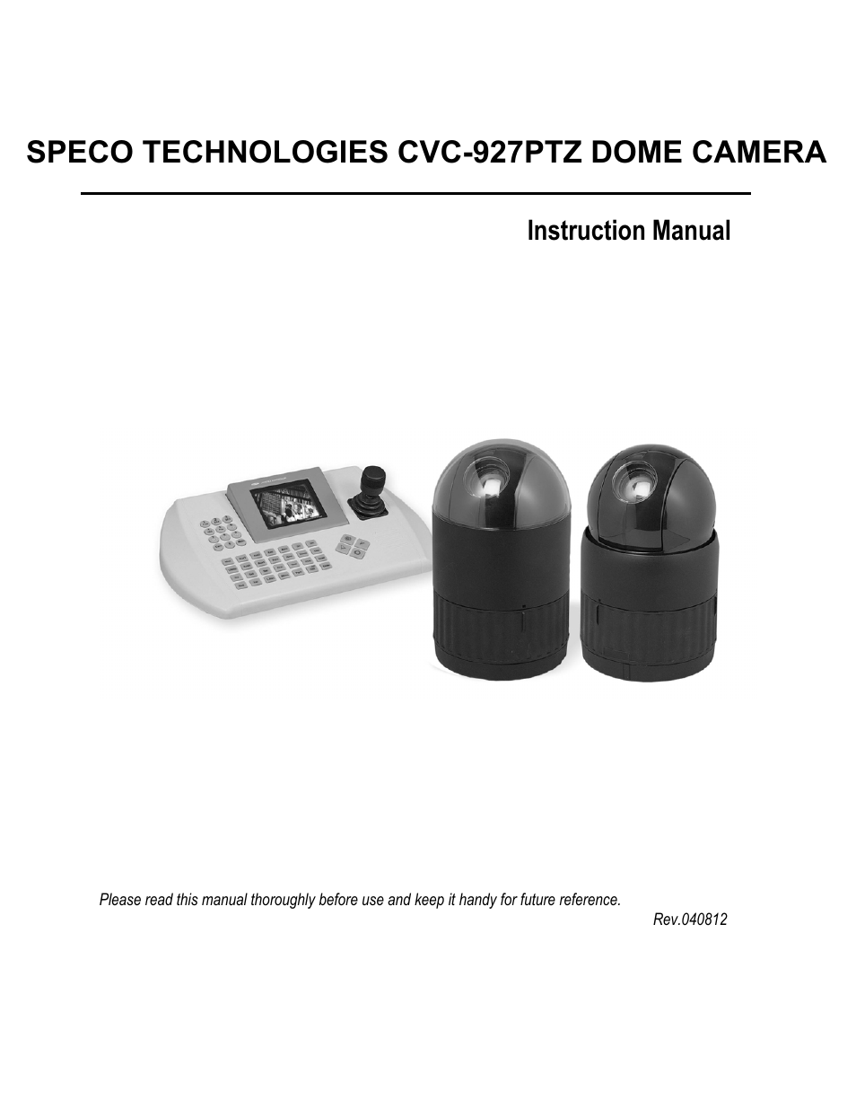 Speco Technologies CVC-927PTZ User Manual | 46 pages