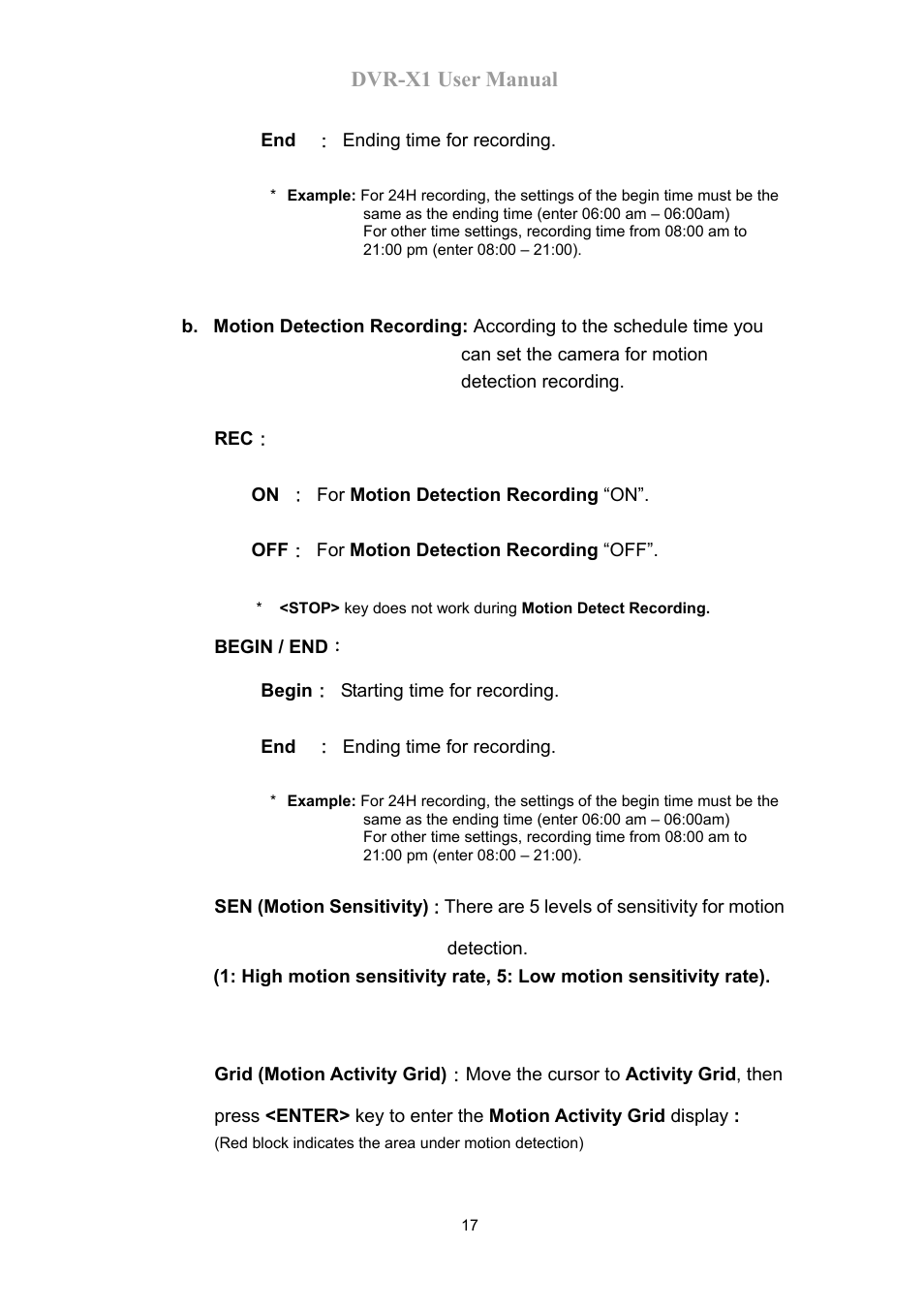 Dvr-x1 user manual | Speco Technologies DVR-X1 User Manual | Page 18 / 26