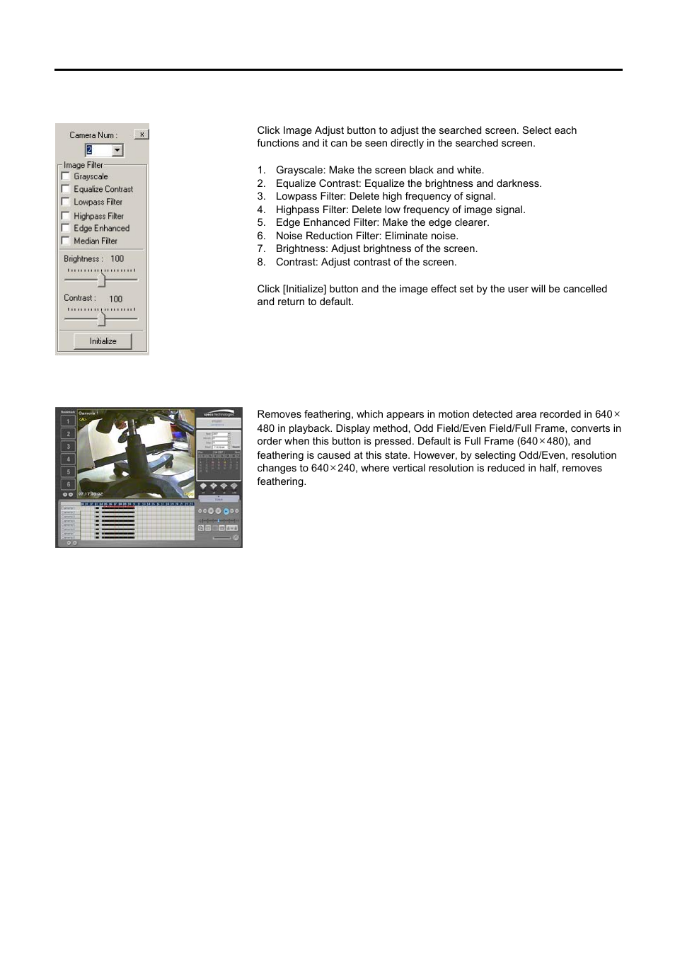 Adjust picture quality, Deinterlace | Speco Technologies DVR-PC8 Series User Manual | Page 28 / 78