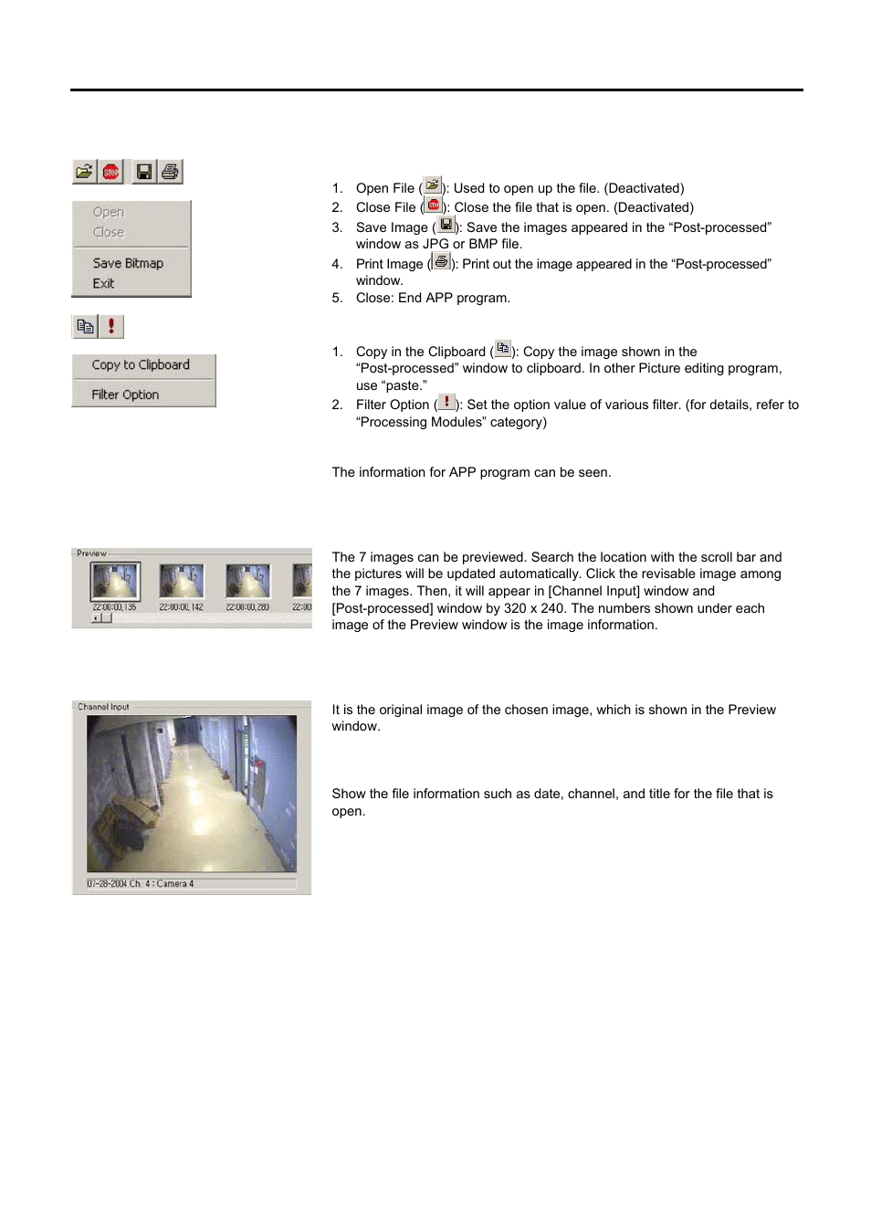 Menu, Preview, Channel input | Speco Technologies DVR-PC8 Series User Manual | Page 34 / 78