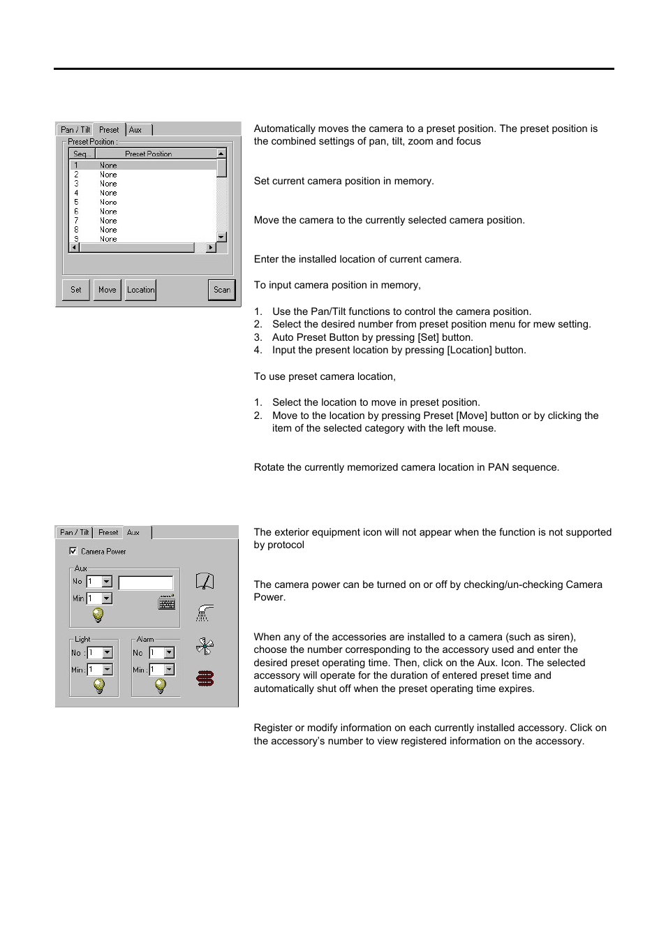 Preset, Exterior equipment | Speco Technologies DVR-PC8 Series User Manual | Page 53 / 78