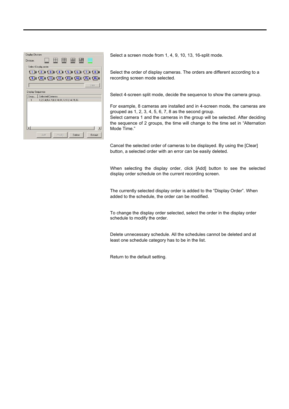 Display division | Speco Technologies DVR-PC8 Series User Manual | Page 59 / 78