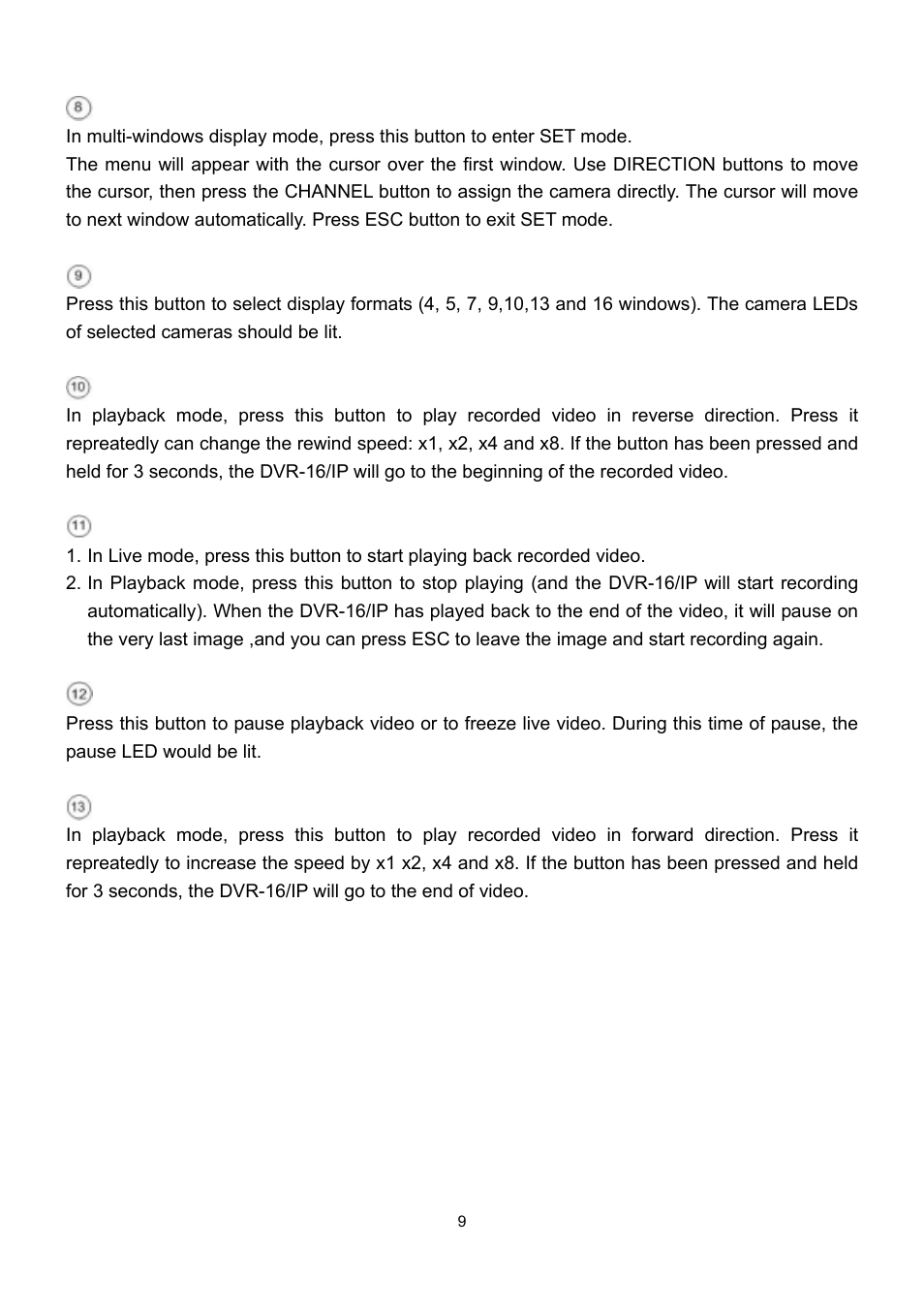 Speco Technologies DVR-16/IP User Manual | Page 10 / 46