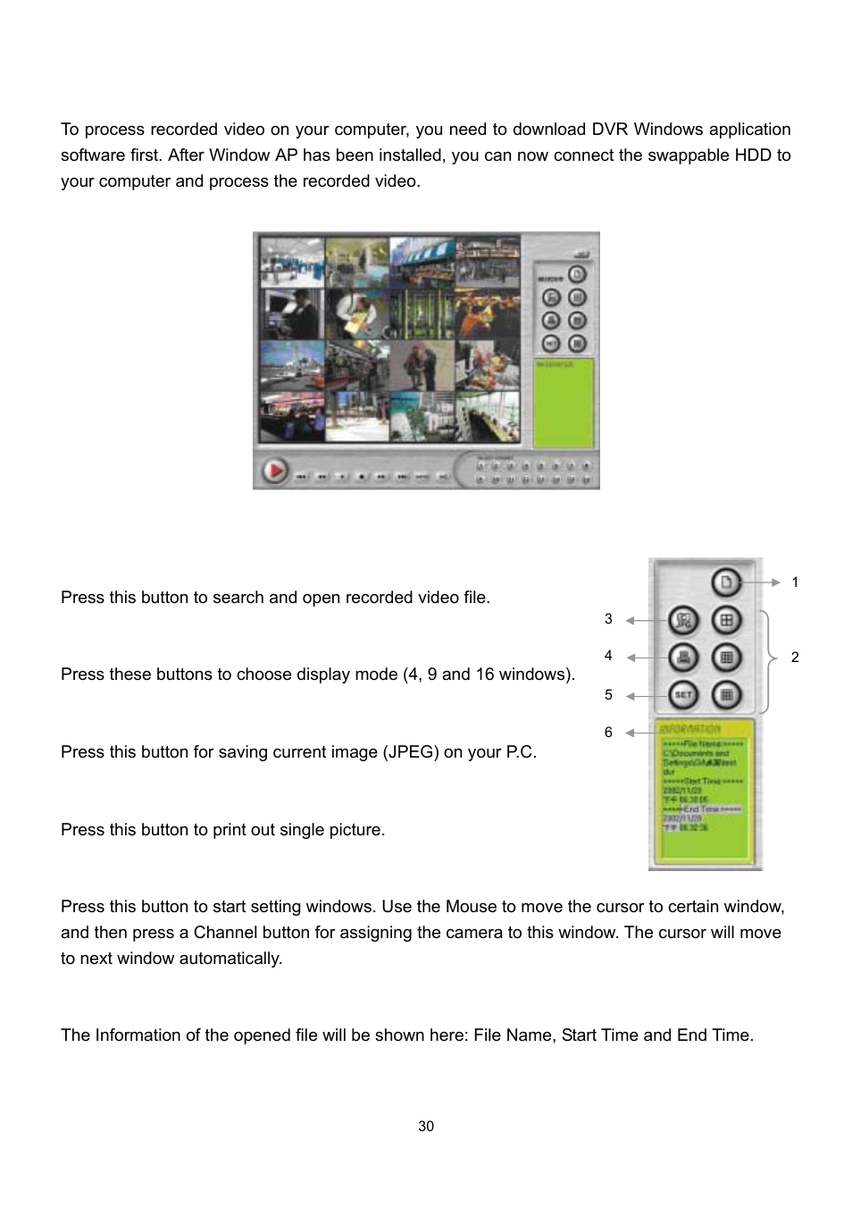 2 download the software, 3 function buttons | Speco Technologies DVR-16/IP User Manual | Page 31 / 46