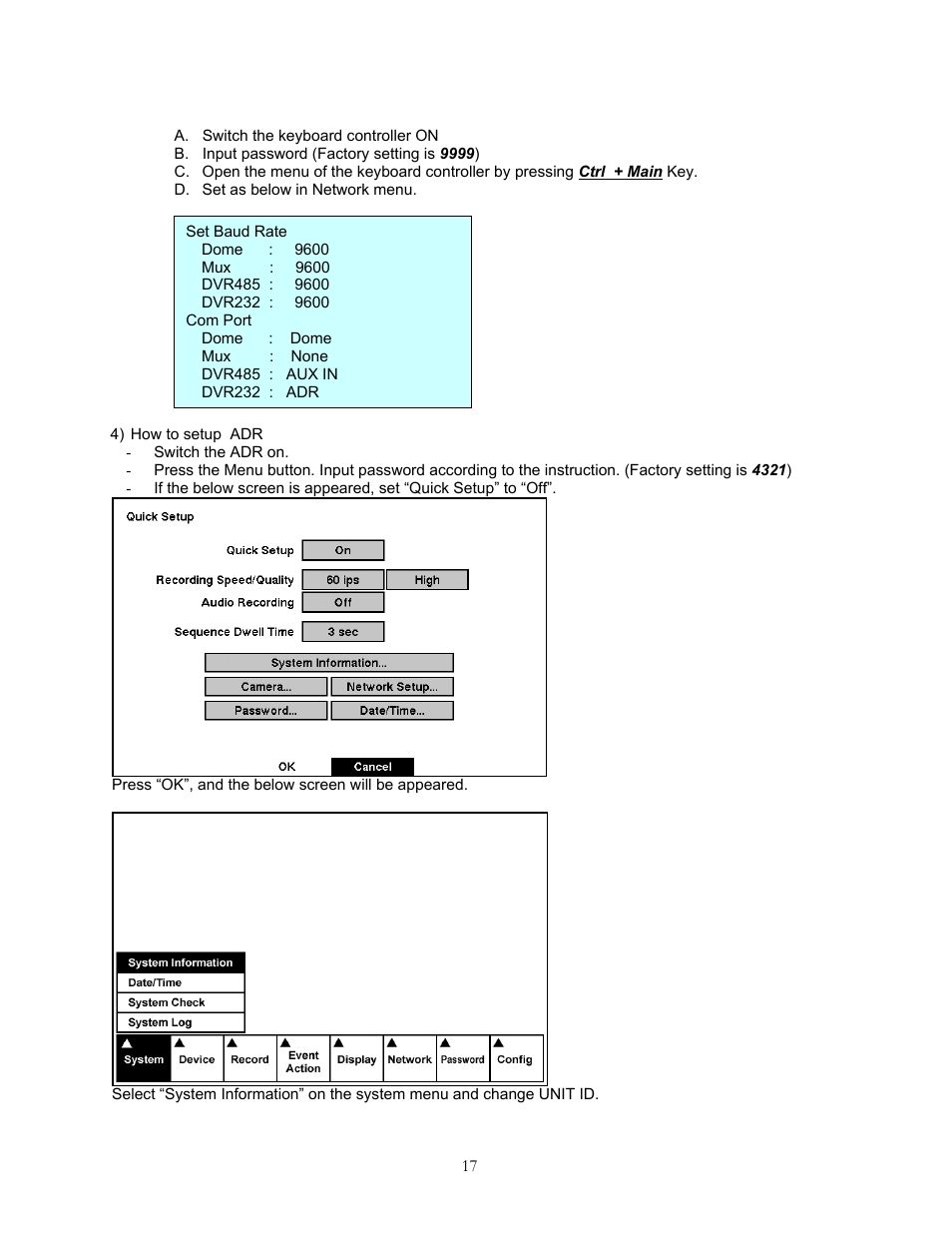 Speco Technologies KBD-927 User Manual | Page 17 / 33