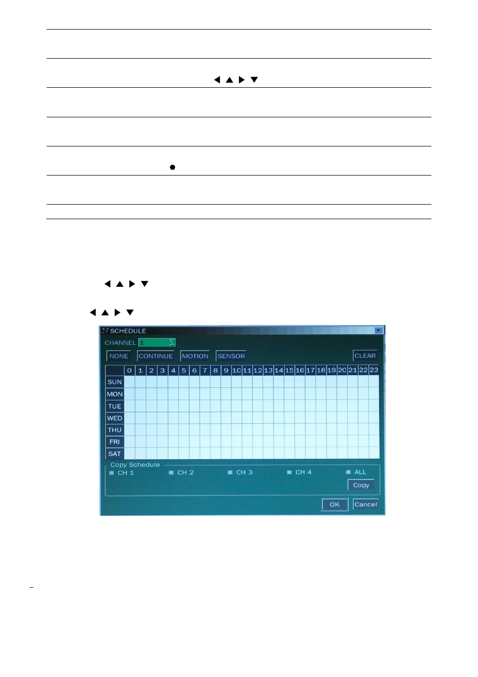 3-1. recording schedules | Speco Technologies 4HD User Manual | Page 19 / 93