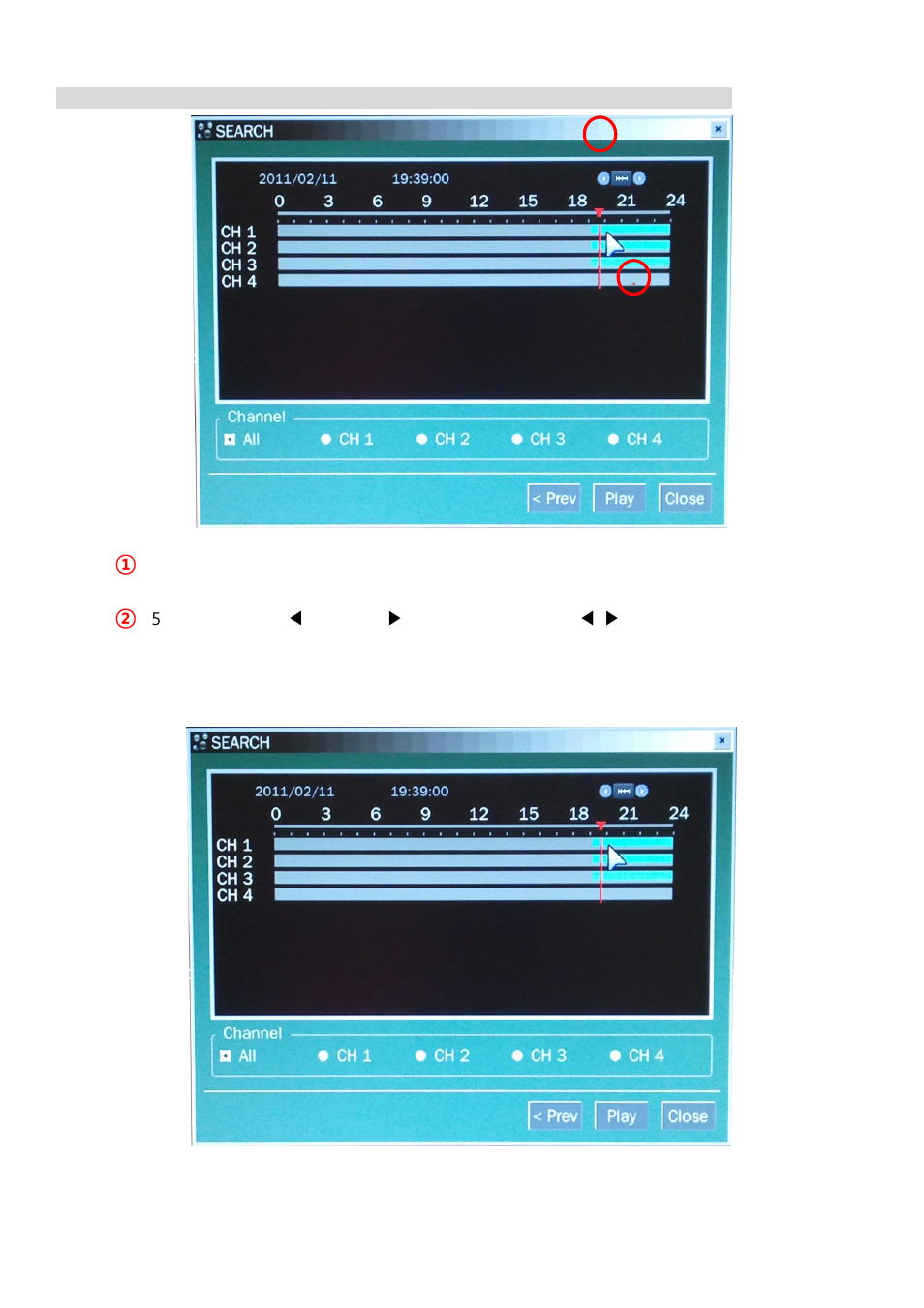 2-1. time-line search | Speco Technologies 4HD User Manual | Page 35 / 93