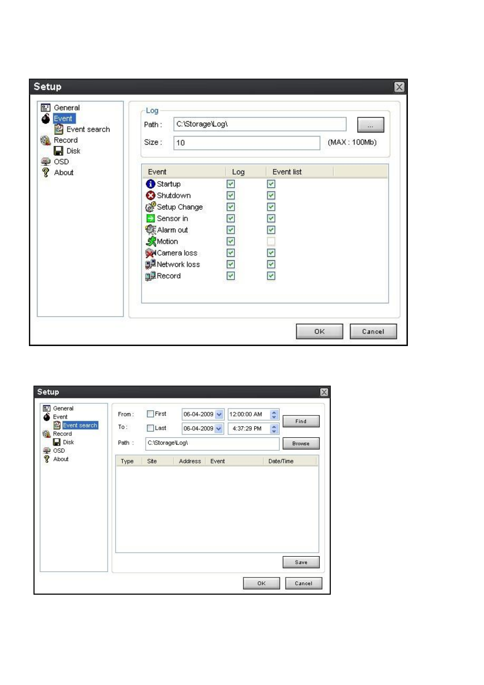 4-2. event | Speco Technologies 4HD User Manual | Page 63 / 93