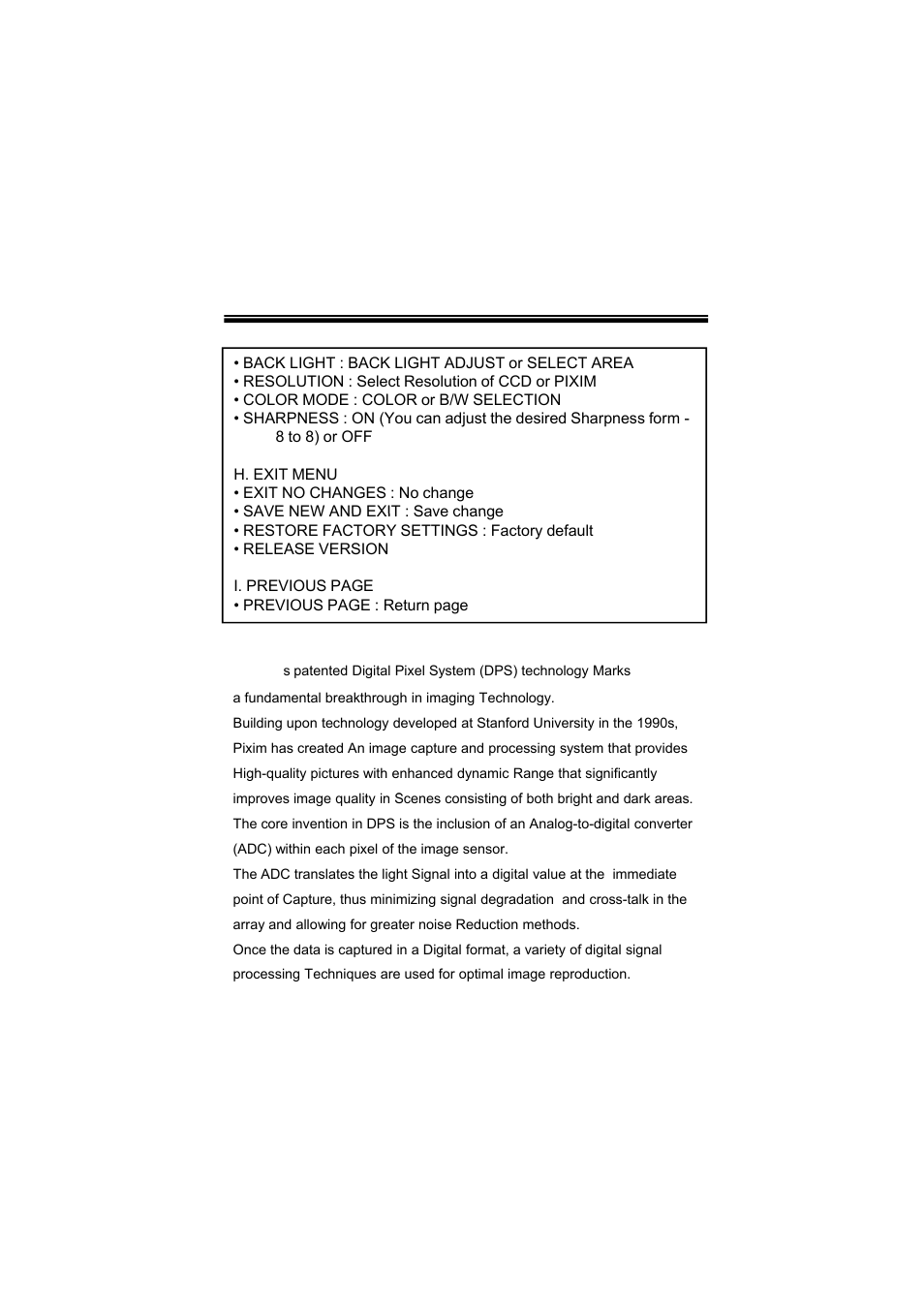 Osd menu details | Speco Technologies WIDE DYNAMIC RANGE CVC624WDR User Manual | Page 12 / 20