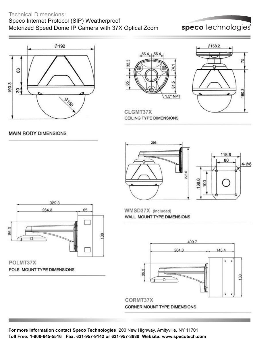 Speco Technologies SIP WMSD37X  EN User Manual | Page 2 / 2
