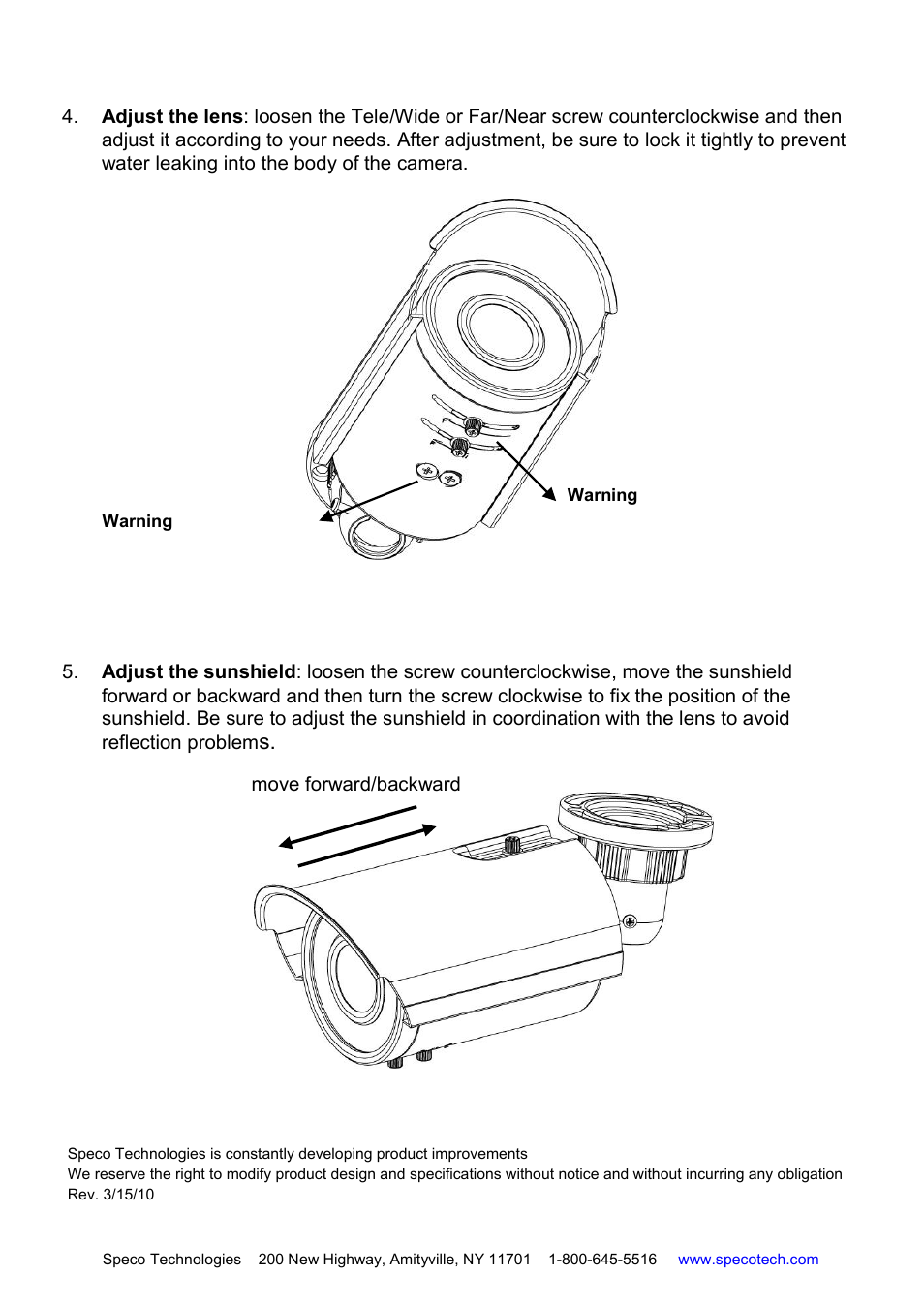 Speco Technologies LPRB922 User Manual | Page 10 / 10