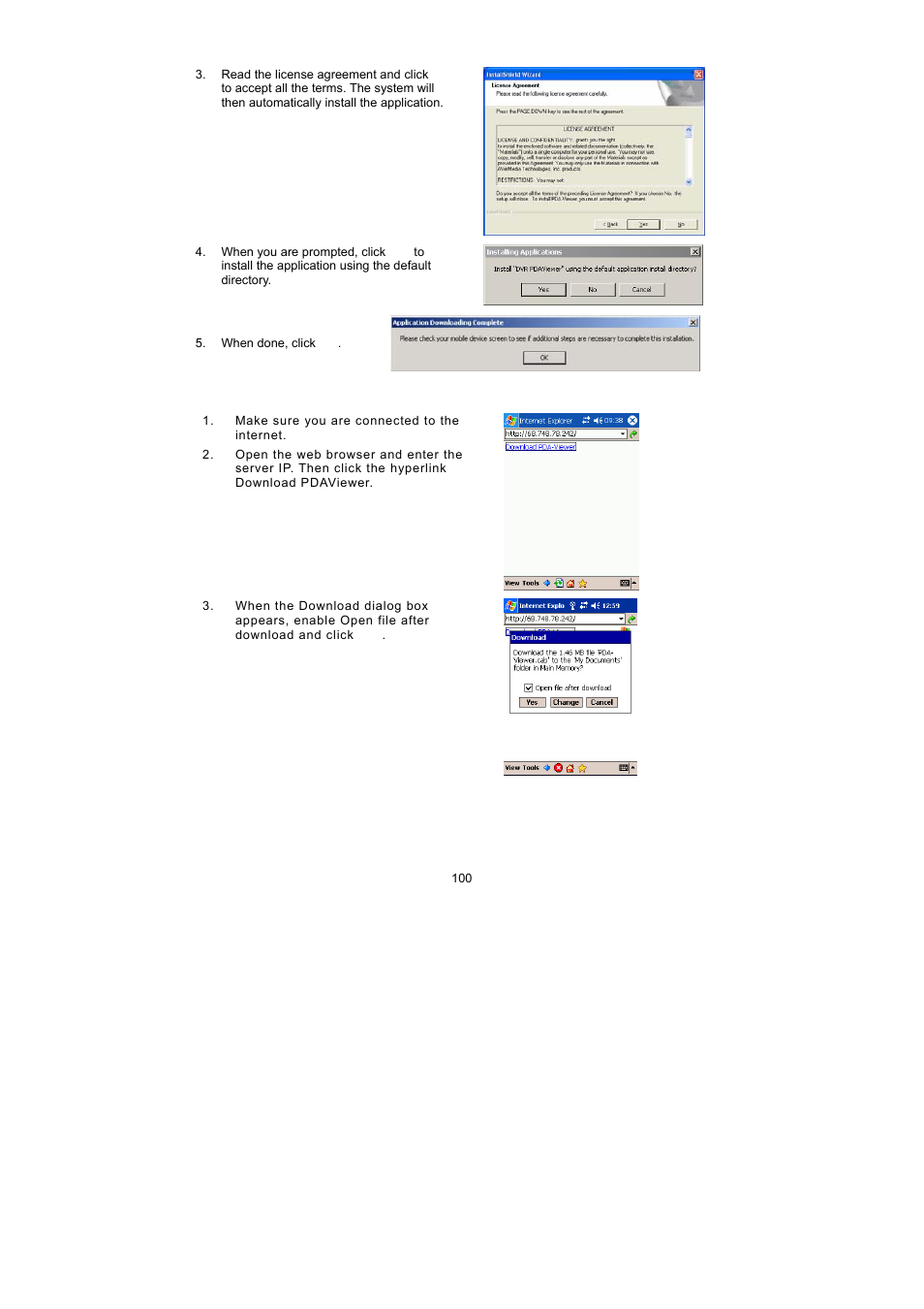 2 to install pdaviewer from the internet | Speco Technologies PC Pro Series User Manual | Page 108 / 136