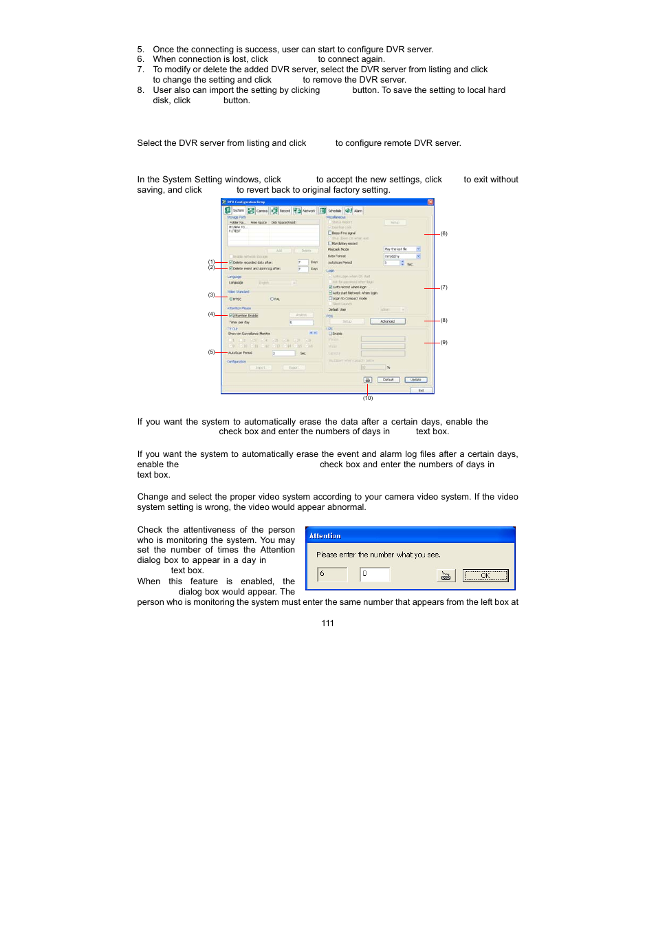 2 to setup remote dvr server, System setting | Speco Technologies PC Pro Series User Manual | Page 119 / 136