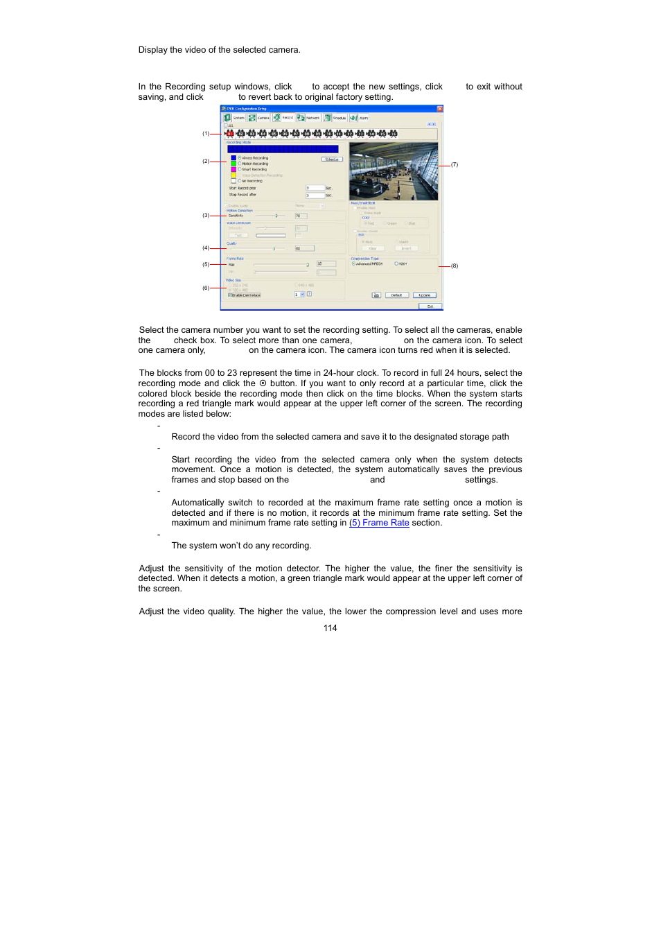 Record setting | Speco Technologies PC Pro Series User Manual | Page 122 / 136