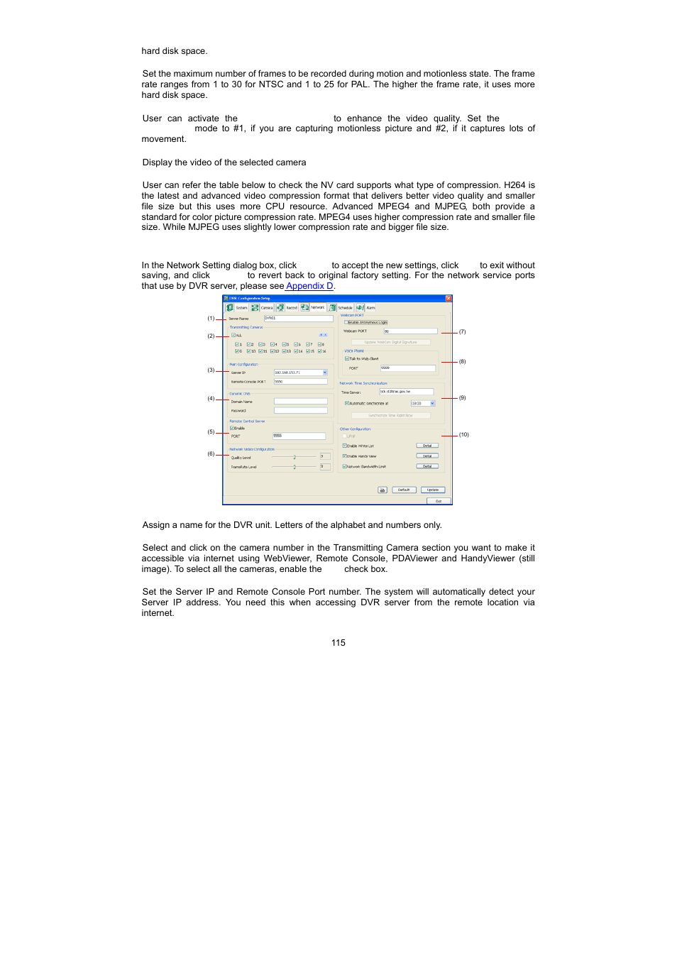 Network setting | Speco Technologies PC Pro Series User Manual | Page 123 / 136