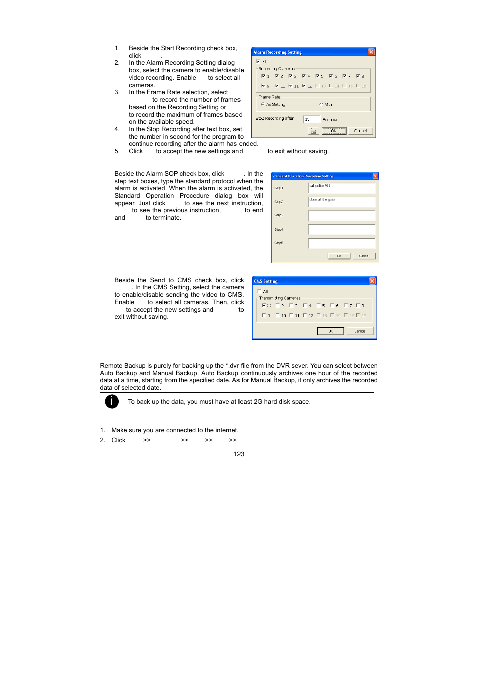 3 remote backup | Speco Technologies PC Pro Series User Manual | Page 131 / 136