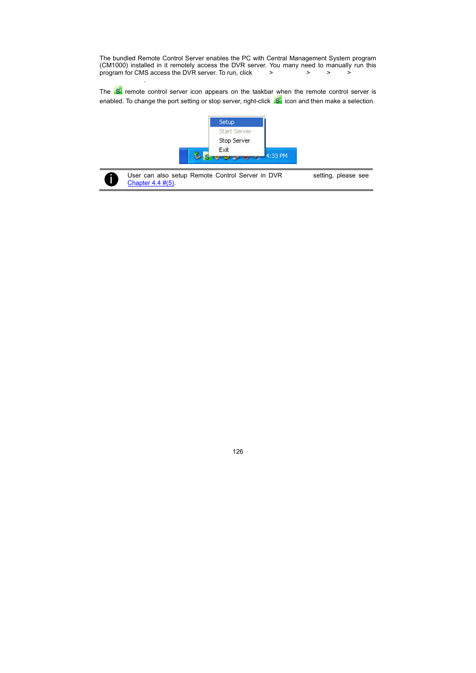 Chapter 11 using the remote control server | Speco Technologies PC Pro Series User Manual | Page 134 / 136