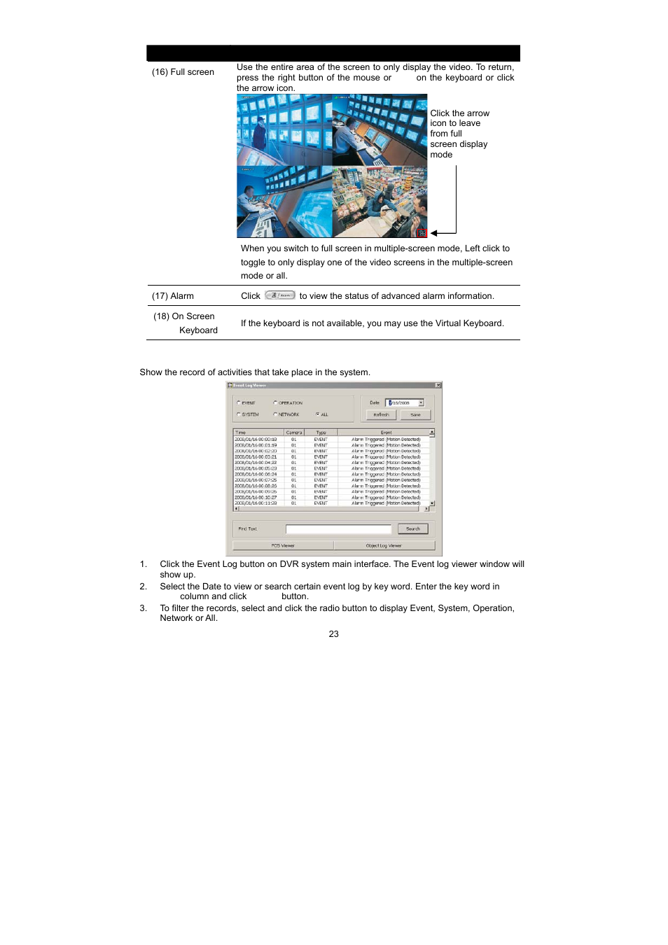 1 using event log viewer | Speco Technologies PC Pro Series User Manual | Page 31 / 136