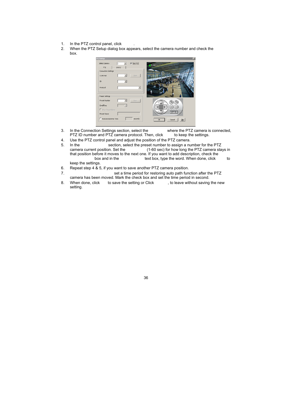 12 to setup the ptz/ip ptz camera, 1 setup the ptz camera | Speco Technologies PC Pro Series User Manual | Page 44 / 136