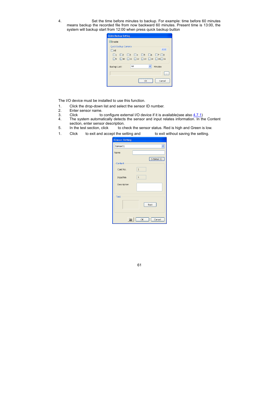 7 sensor setting | Speco Technologies PC Pro Series User Manual | Page 69 / 136