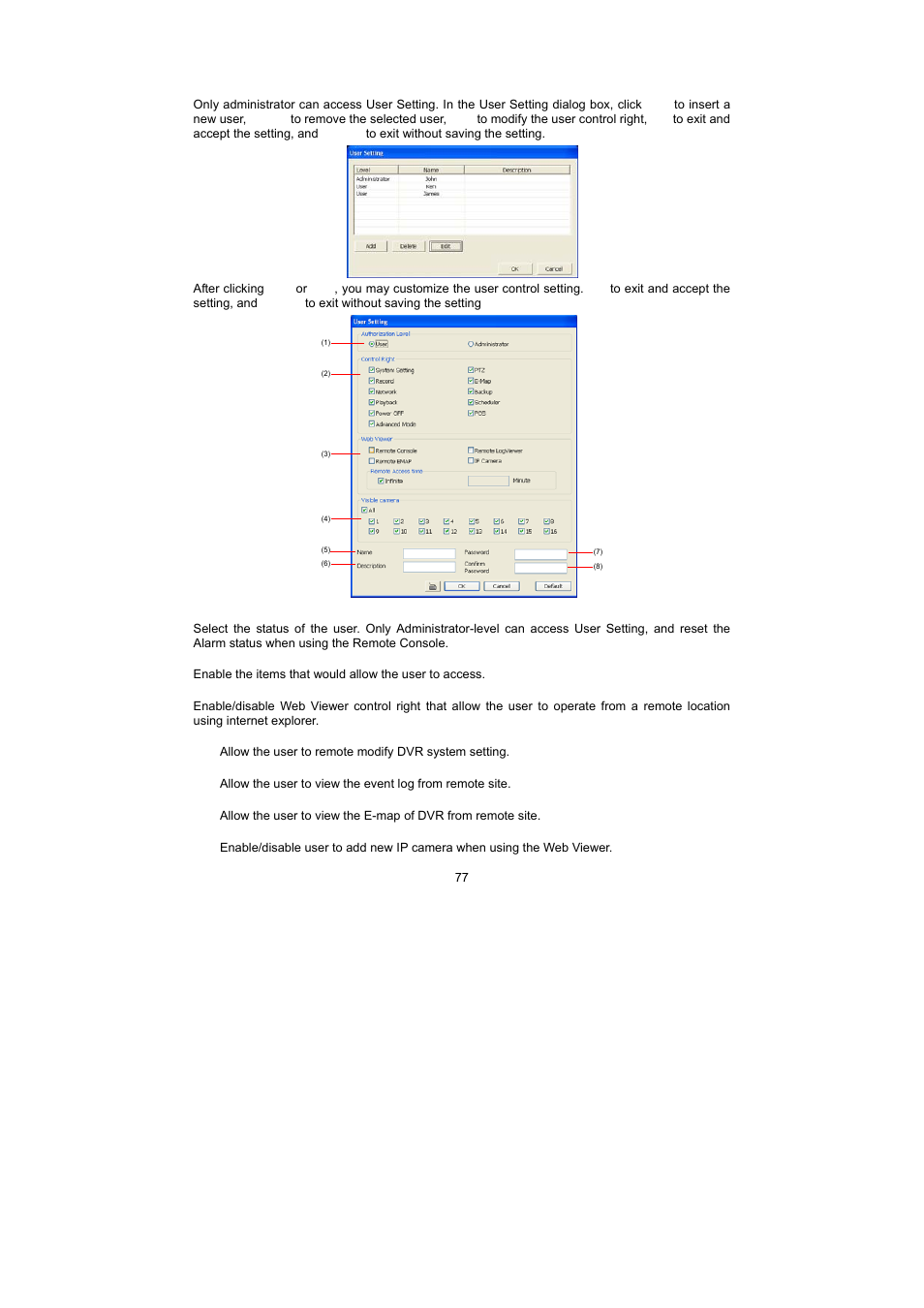 10 user setting | Speco Technologies PC Pro Series User Manual | Page 85 / 136