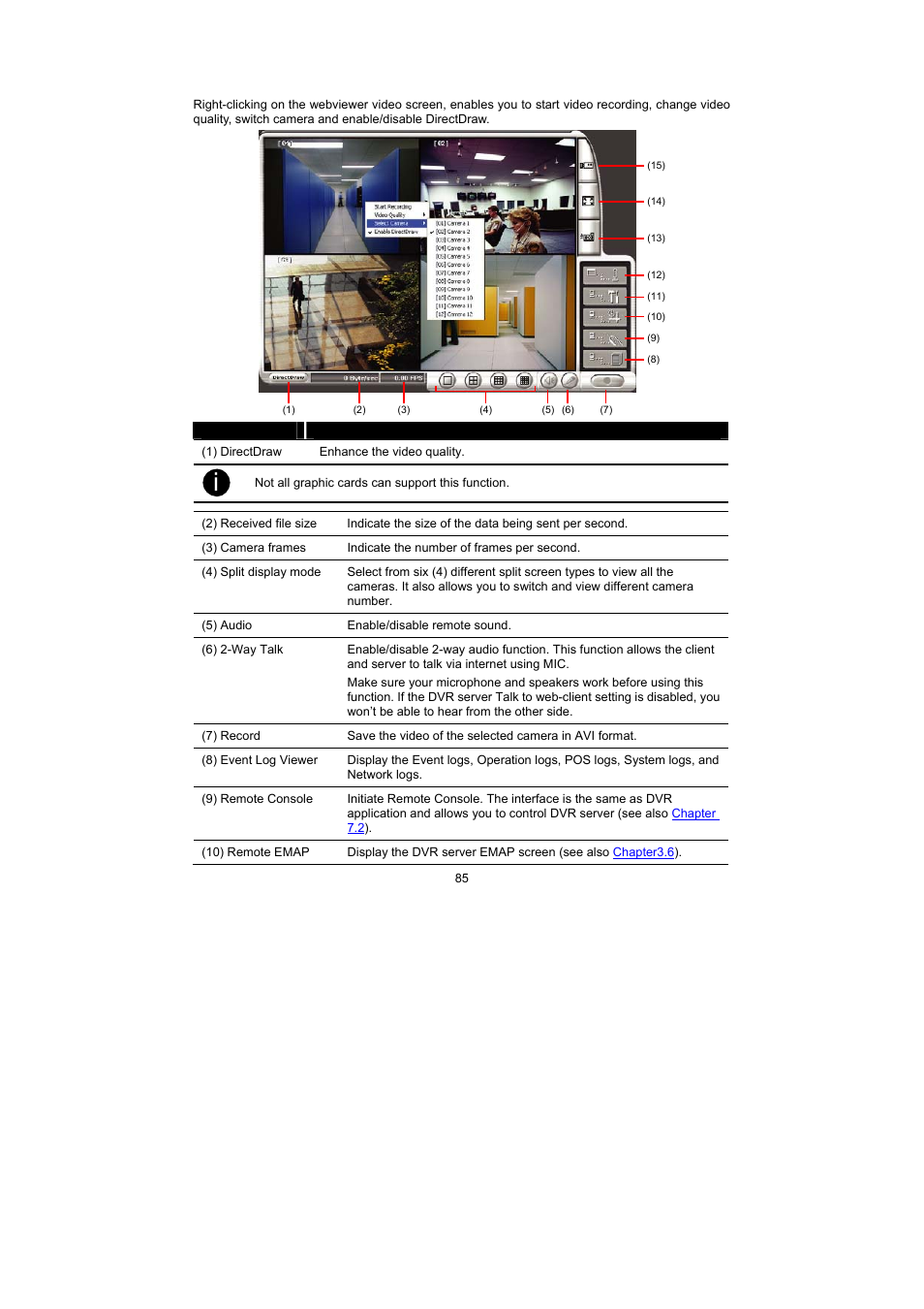 1 familiarizing the webviewer buttons | Speco Technologies PC Pro Series User Manual | Page 93 / 136