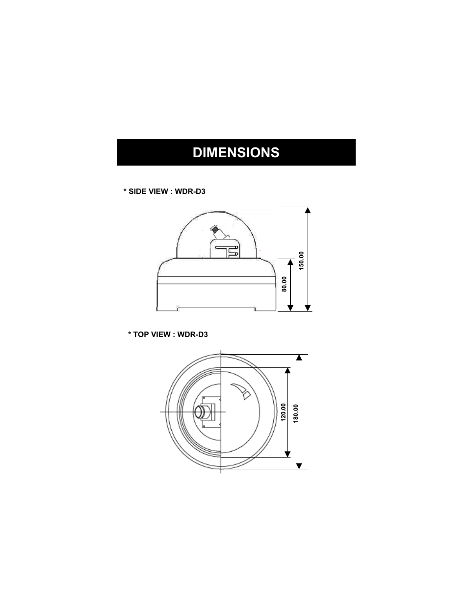 Dimensions | Speco Technologies WDR-R3 User Manual | Page 14 / 16