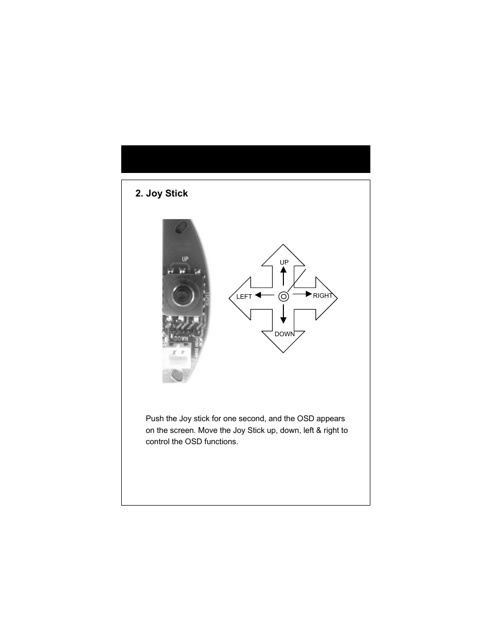 Joy stick | Speco Technologies WDR-R3 User Manual | Page 7 / 16