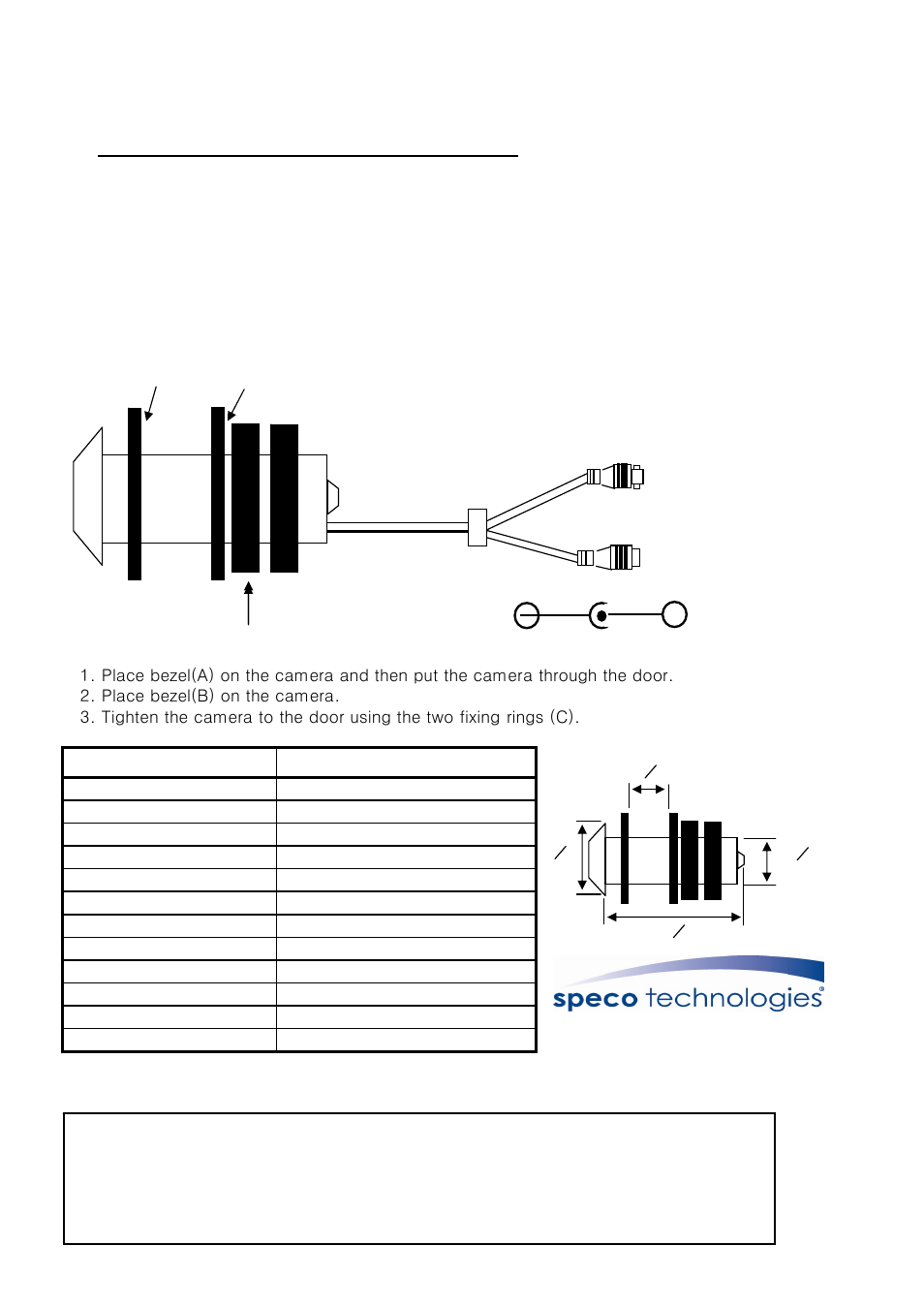 Speco Technologies CVC-812PC User Manual | 1 page