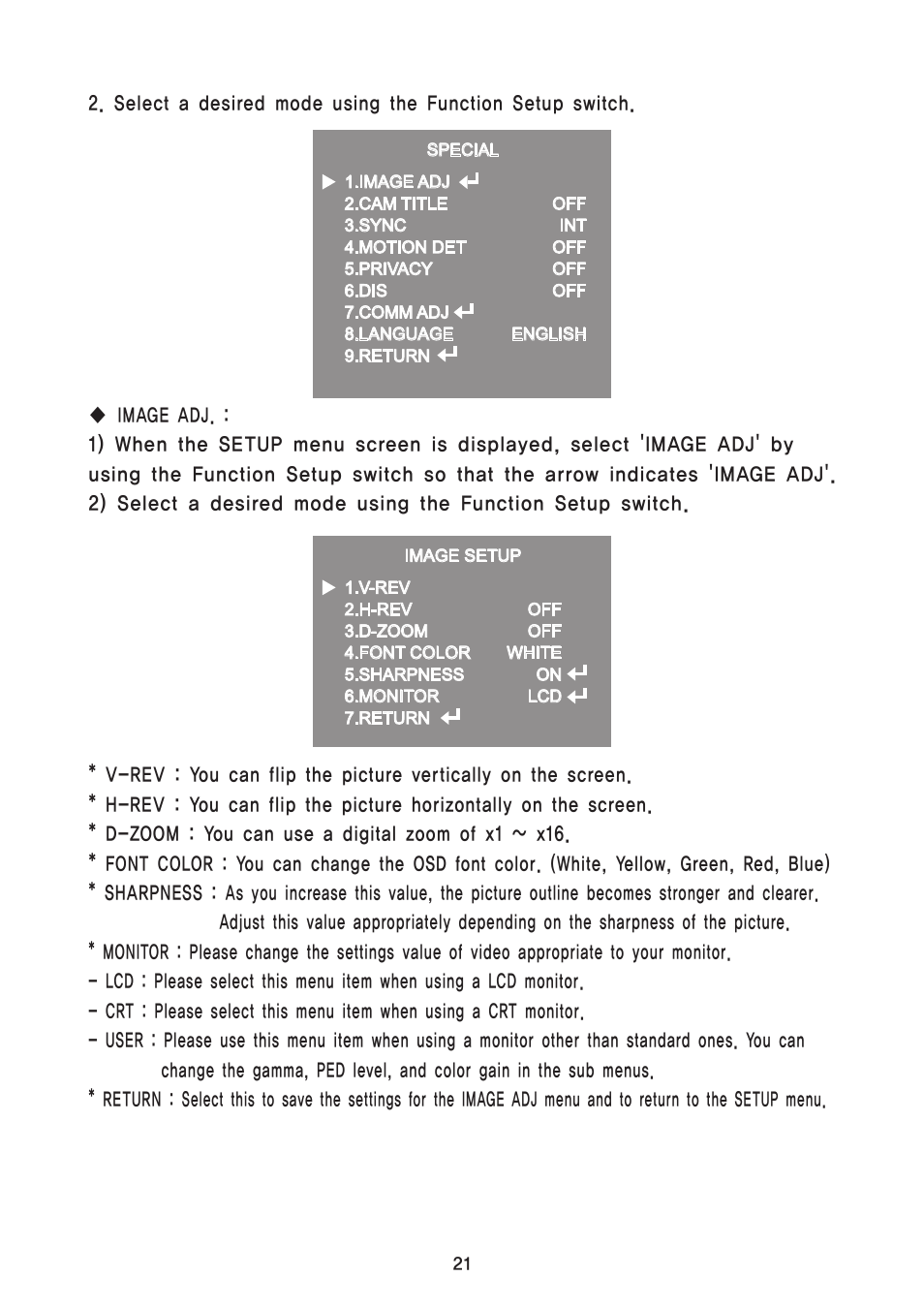 Speco Technologies PIR Sensor Camera CVC5300DPVF/CVC5300DPVFW User Manual | Page 22 / 29