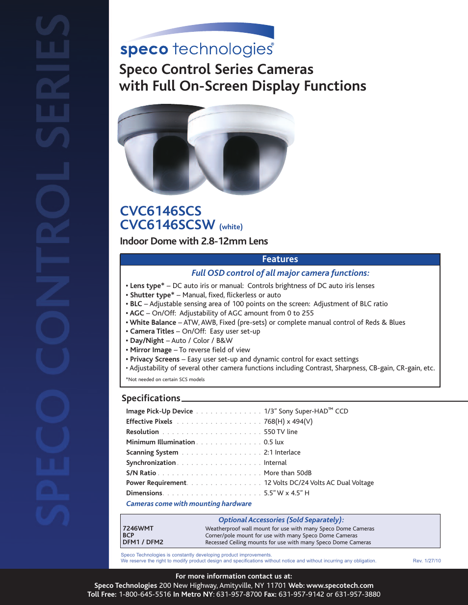 Speco Technologies CVC6146SCSW User Manual | 1 page