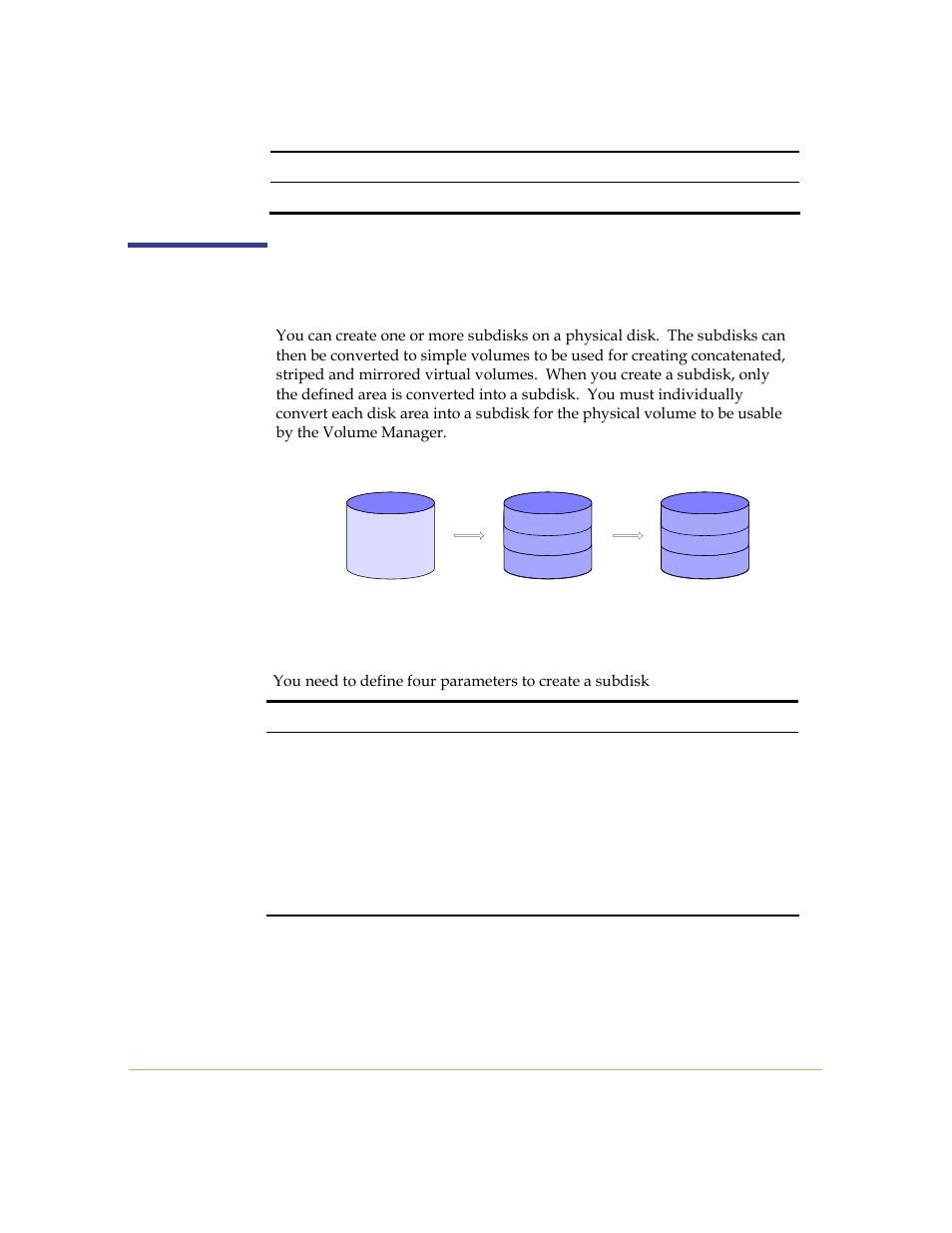 Creating a subdisk (lun carving) | SANRAD I3.1.1205 User Manual | Page 100 / 348