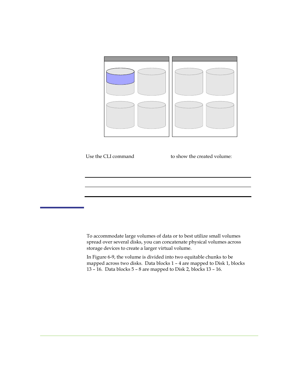 Creating a concatenated volume | SANRAD I3.1.1205 User Manual | Page 105 / 348