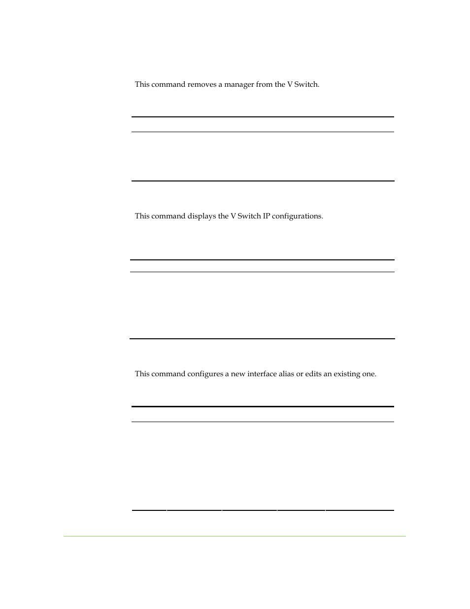 Snmp manager remove, Ip config show, Ip config set | SANRAD I3.1.1205 User Manual | Page 226 / 348