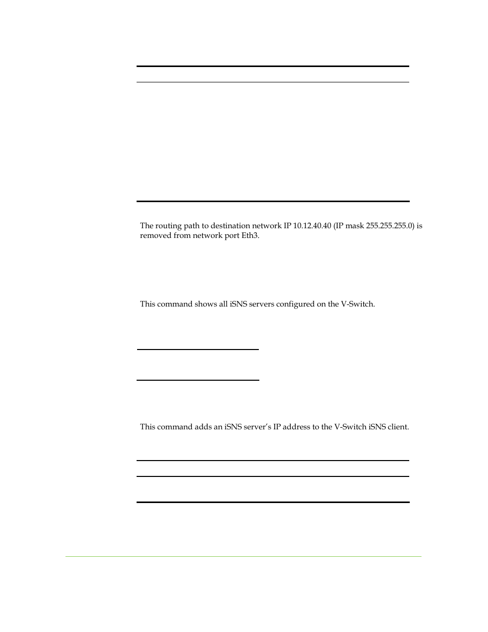 Ip isns show, Ip isns add | SANRAD I3.1.1205 User Manual | Page 229 / 348