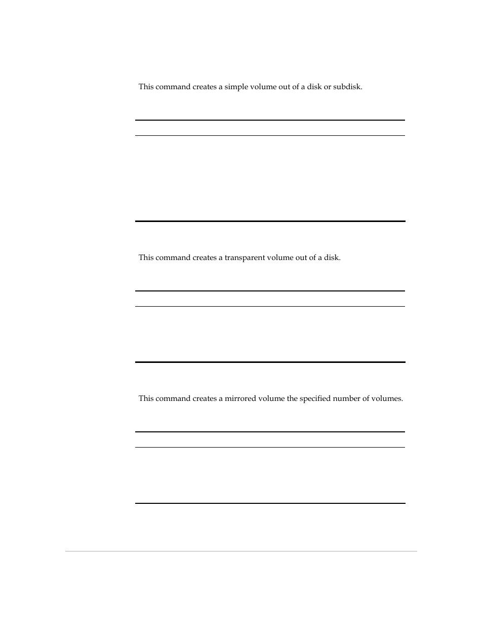 Volume create simple, Volume create transparent, Volume create mirror | SANRAD I3.1.1205 User Manual | Page 246 / 348