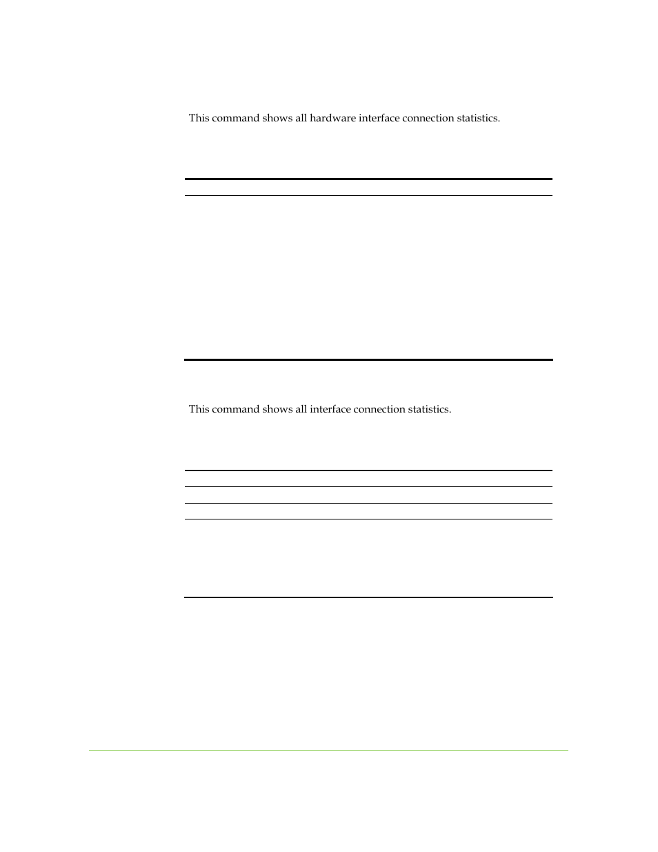 System hardware show, Interface statistics show | SANRAD I3.1.1205 User Manual | Page 282 / 348