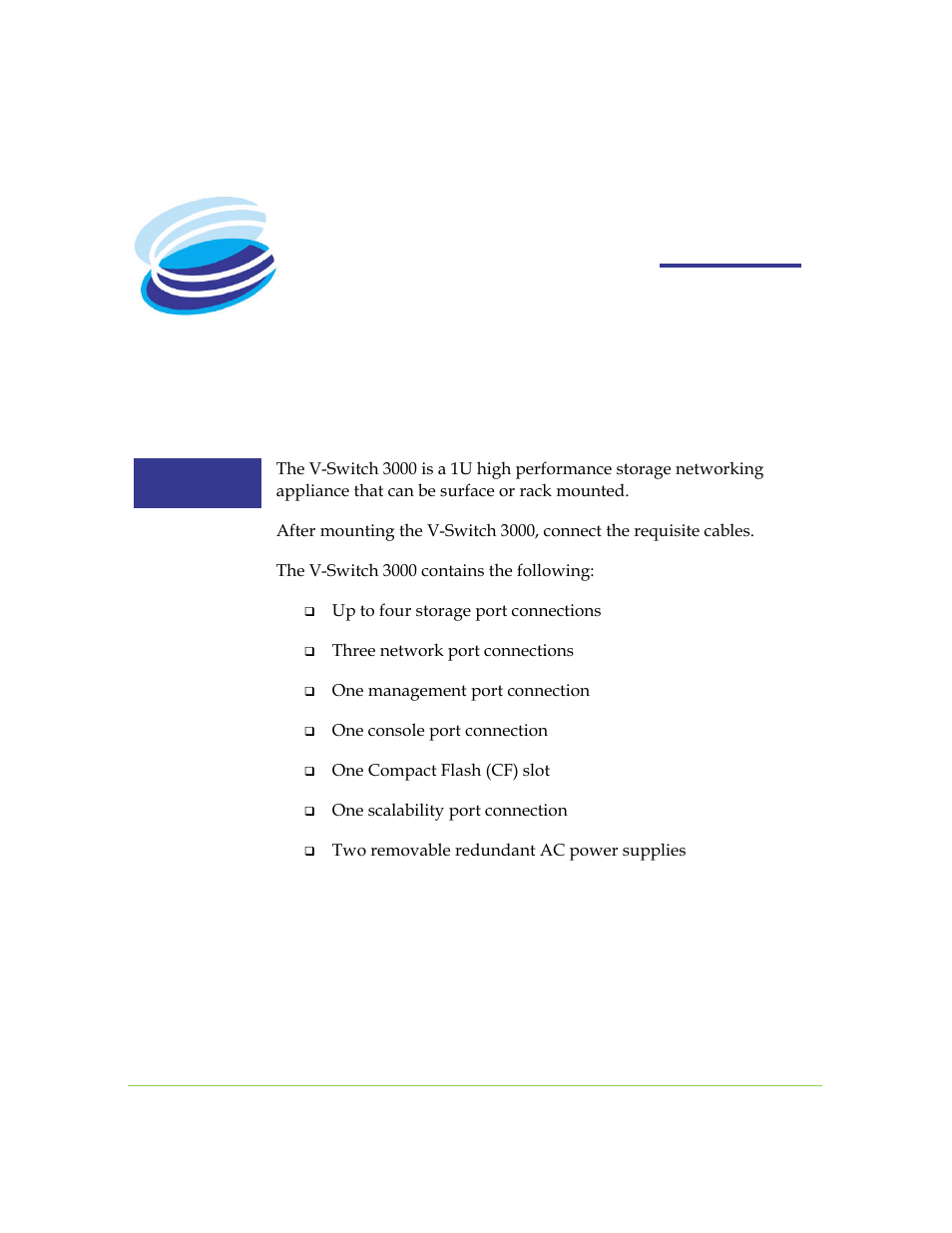 Installing the v-switch 3000 | SANRAD I3.1.1205 User Manual | Page 41 / 348