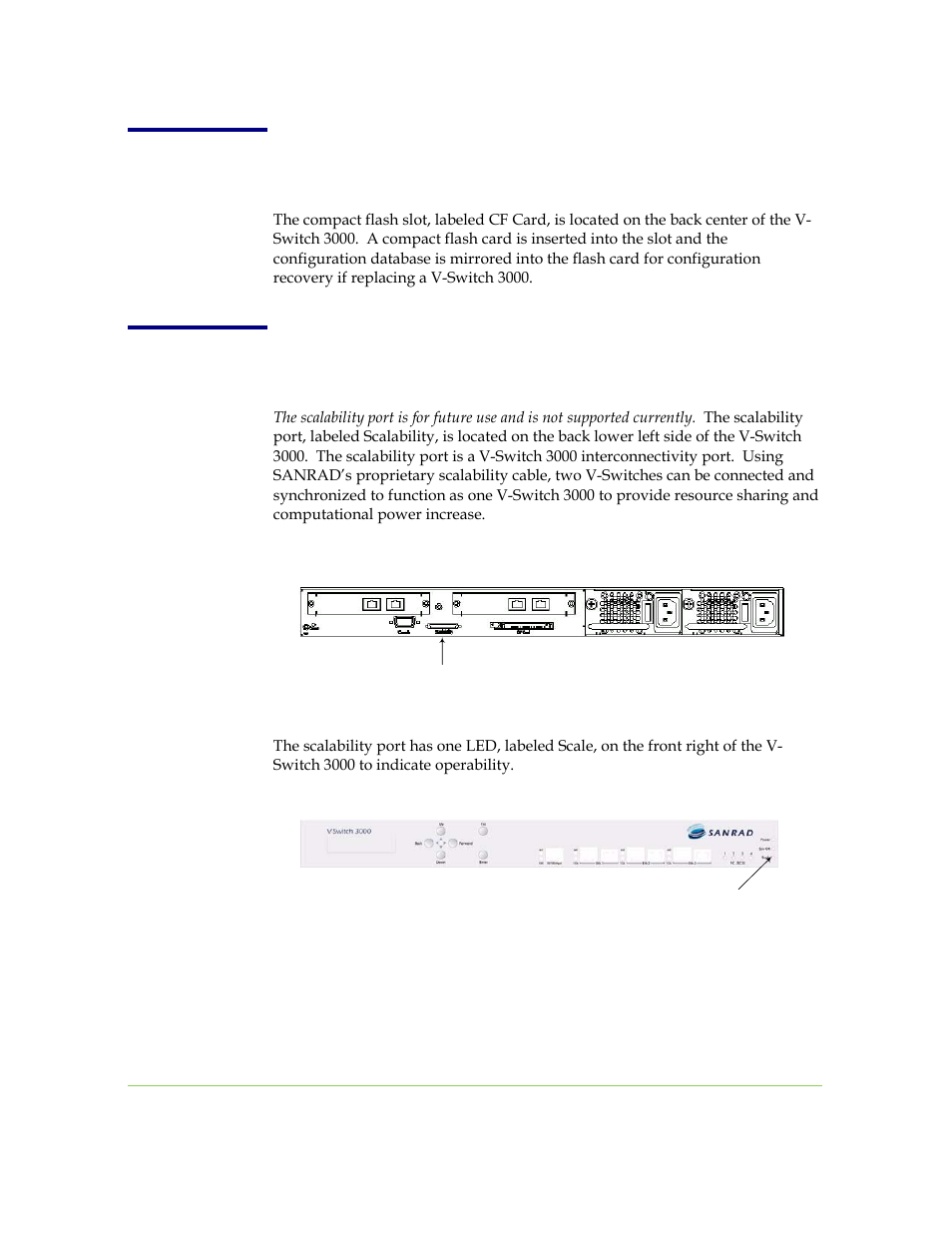 Compact flash (cf) slot, Scalability port | SANRAD I3.1.1205 User Manual | Page 51 / 348