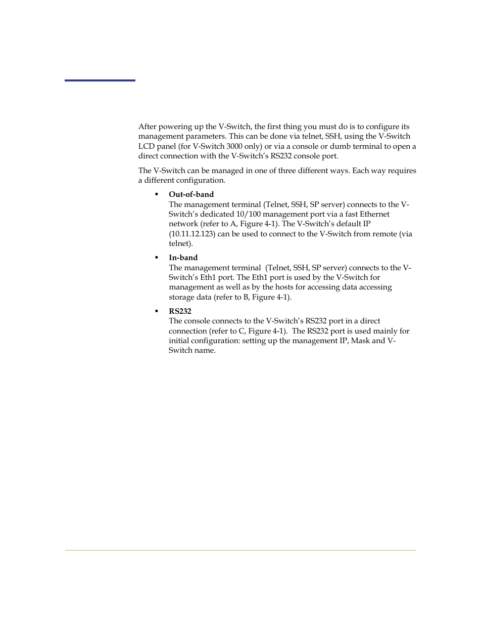 Introduction to managing the v-switch | SANRAD I3.1.1205 User Manual | Page 54 / 348