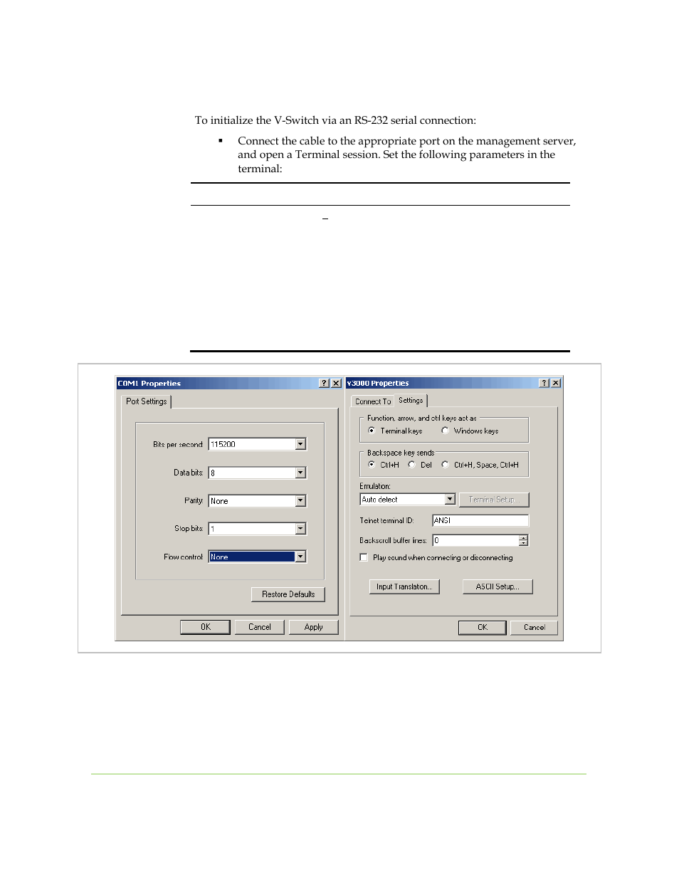 Rs232 serial connection | SANRAD I3.1.1205 User Manual | Page 57 / 348