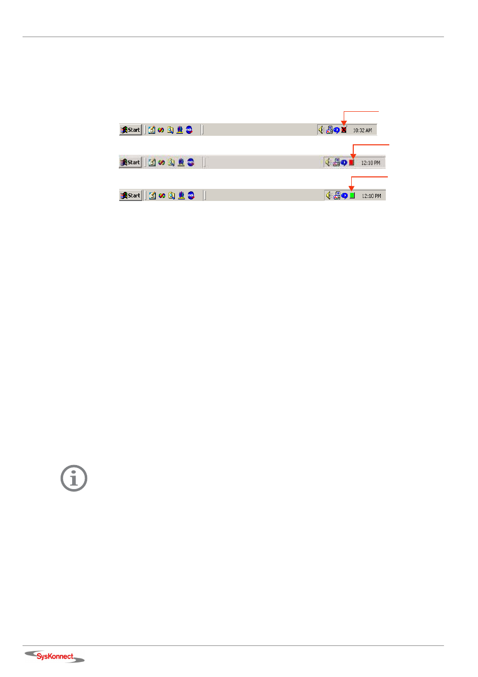 Tray status icons, Configuration utility window, Figure 16: tray status icons | SysKonnect Wireless LAN Cardbus Adapter SK-54C1 User Manual | Page 26 / 72