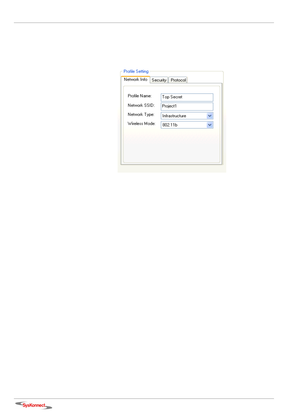 Network info tab, Security tab, Figure 26: network info tab | Security standards | SysKonnect Wireless LAN Cardbus Adapter SK-54C1 User Manual | Page 32 / 72