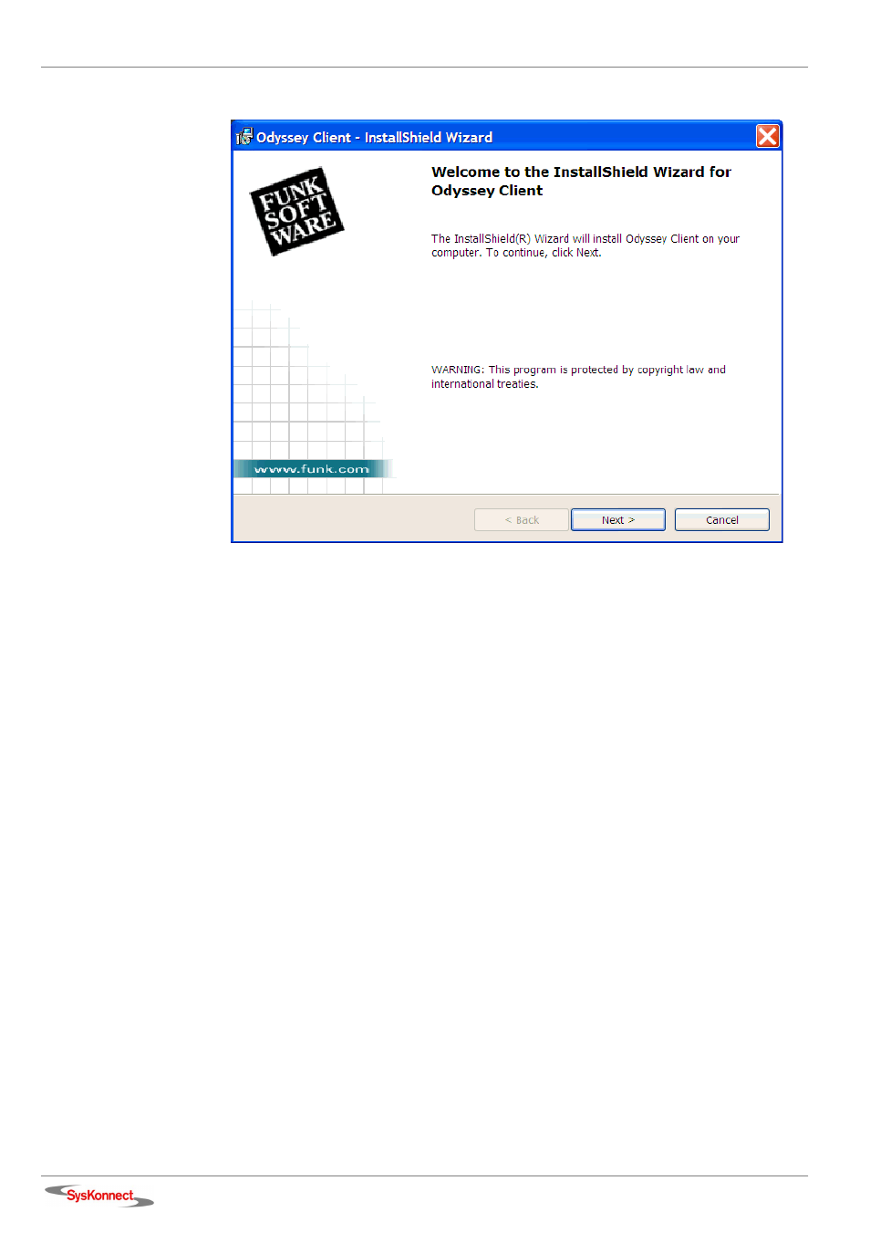Figure 51: odyssey client – installshield wizard | SysKonnect Wireless LAN Cardbus Adapter SK-54C1 User Manual | Page 50 / 72