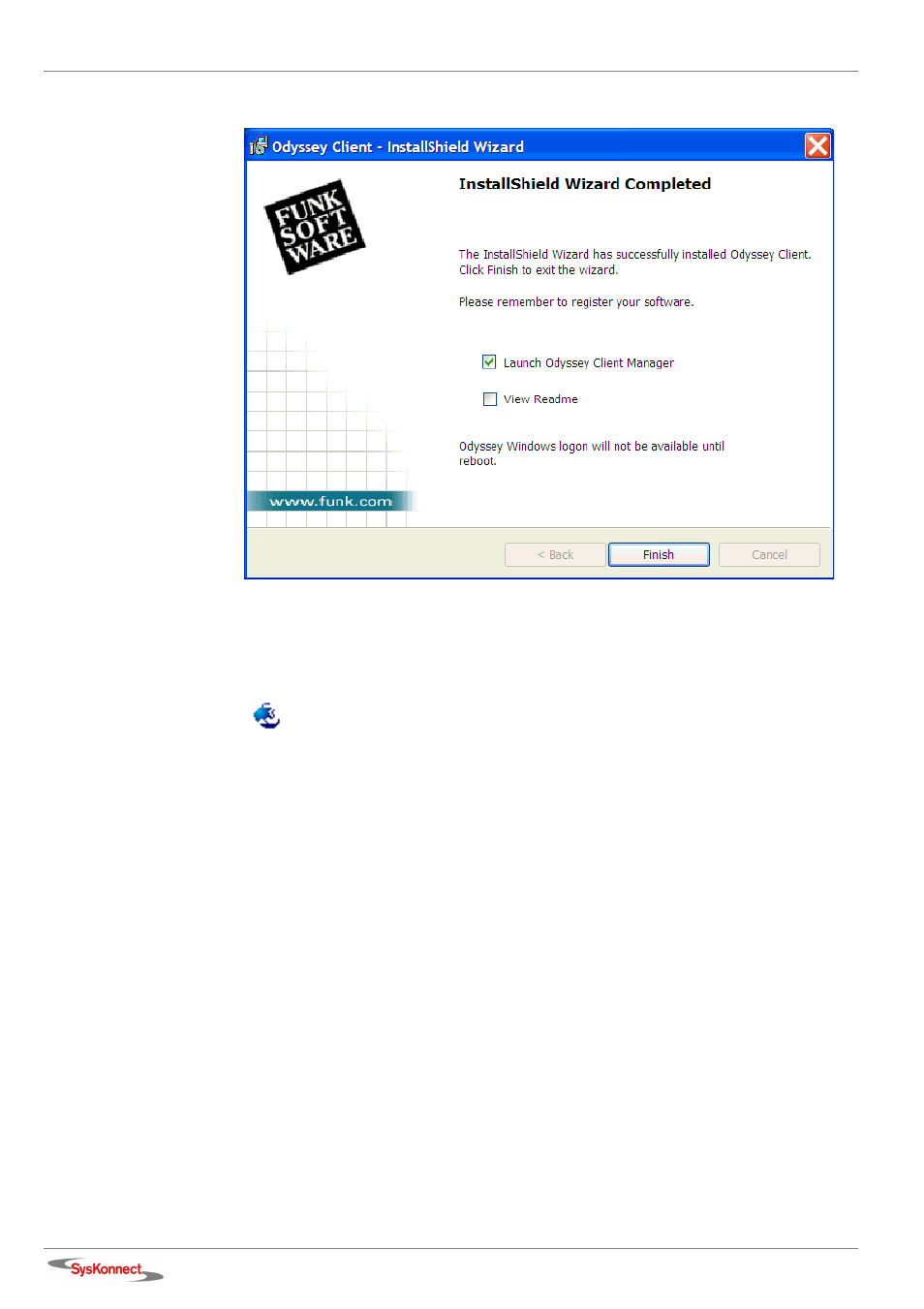 Odyssey client – installshield wizard completed | SysKonnect Wireless LAN Cardbus Adapter SK-54C1 User Manual | Page 52 / 72