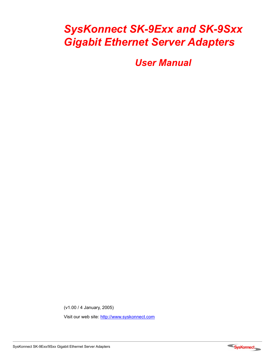 User manual | SysKonnect SK-9Sxx User Manual | Page 3 / 54