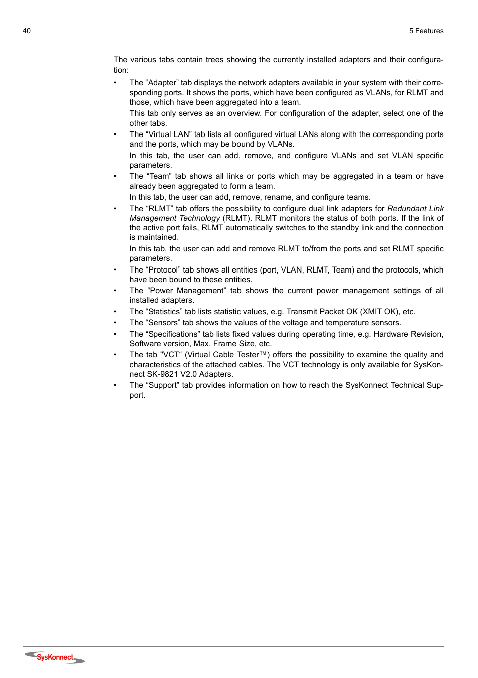 SysKonnect SK-98xx V2.0 User Manual | Page 40 / 66