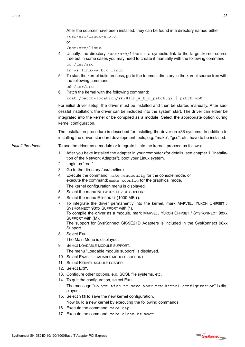 SysKonnect SK-9E21D User Manual | Page 23 / 46