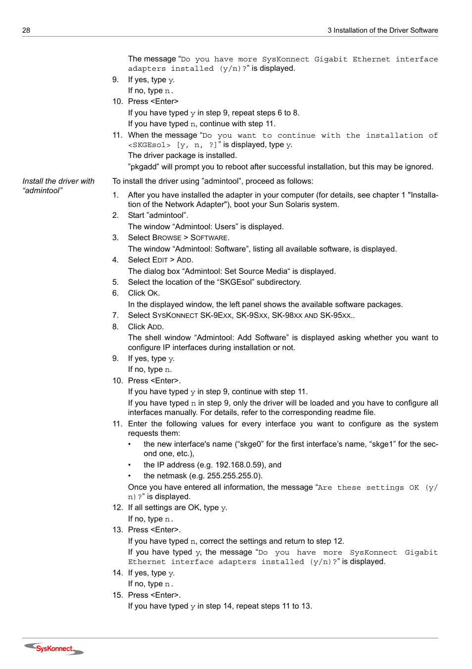 SysKonnect SK-9E21D User Manual | Page 26 / 46